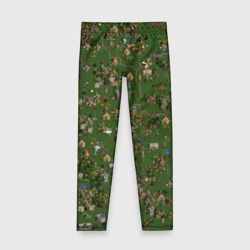 Детские леггинсы 3D Земли Замка - Герои 3