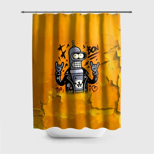 Штора 3D для ванной Cool Bender - graffiti