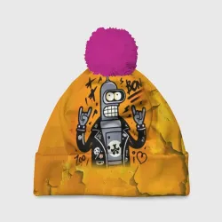 Шапка 3D c помпоном Cool Bender - graffiti