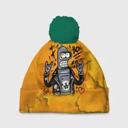 Шапка 3D c помпоном Cool Bender - graffiti