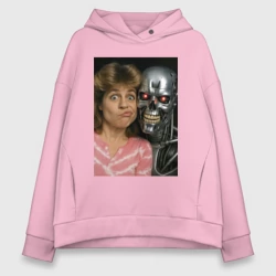 Женское худи Oversize хлопок Терминатор Сара селфи 