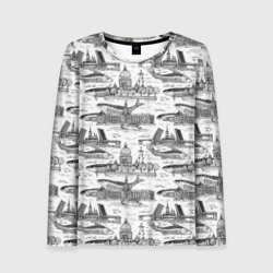 Женский лонгслив 3D Питер и корюшка
