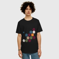 Мужская футболка хлопок Oversize Cоты в цветах осеннего урожая - фото 2