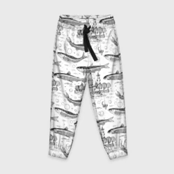 Детские брюки 3D Корюшка и рыбалка в Питере паттерн