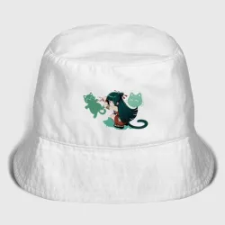 Детская панама хлопок МаоМао и мем с кошкой - Монолог Фармацевта