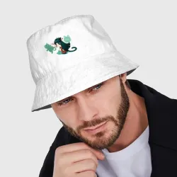 Мужская панама хлопок МаоМао и мем с кошкой - Монолог Фармацевта - фото 2