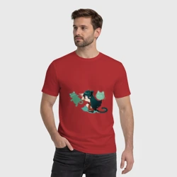 Мужская футболка хлопок МаоМао и мем с кошкой - Монолог Фармацевта - фото 2