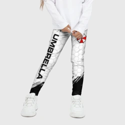 Детские леггинсы 3D Амбрелла - белые соты - фото 2