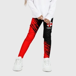 Детские леггинсы 3D Umbrella Corp - red and black - фото 2