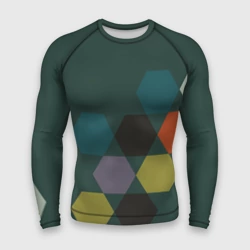 Мужской рашгард 3D Кластер зеленая ночь