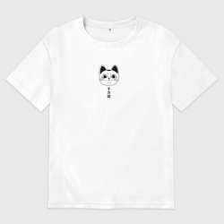 Женская футболка хлопок Oversize Турбо кот Дандадан