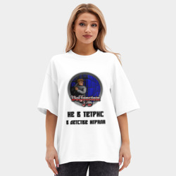 Женская футболка Oversize хлопок premium Играла в детстве Wolfenstein - фото 2