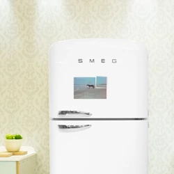 Магнитный плакат 3Х2 Лошадь почему мем на берегу - фото 2