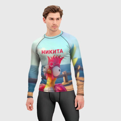 Мужской рашгард 3D Никита - загрузка - смешной петух - фото 2