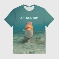 Мужская футболка 3D Рыба  - Александр
