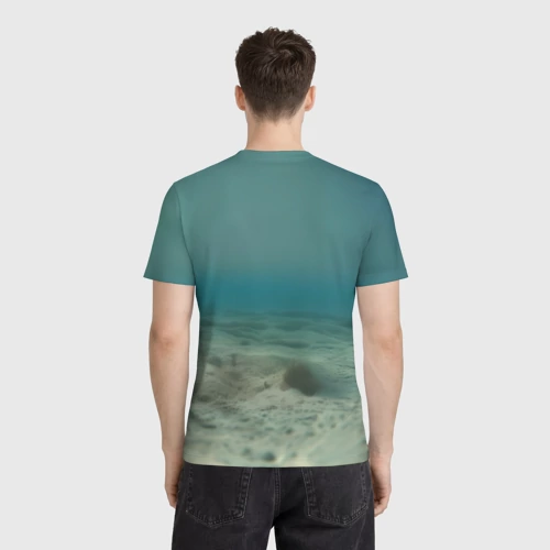 Мужская футболка 3D с принтом Рыба  - Александр, вид сзади #2