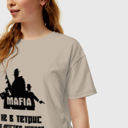 Женская футболка хлопок Oversize Играла в детстве Mafia - фото 2