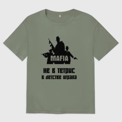 Женская футболка хлопок Oversize Играла в детстве Mafia