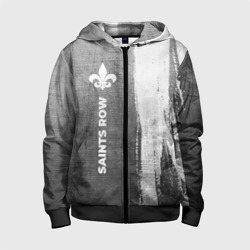 Детская толстовка 3D на молнии Saints Row - grey gradient по-вертикали