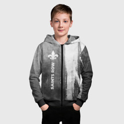 Детская толстовка 3D на молнии Saints Row - grey gradient по-вертикали - фото 2