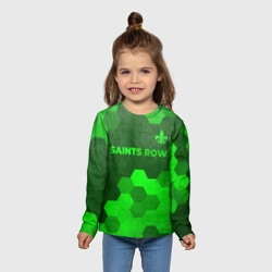 Детский лонгслив 3D Saints Row - green gradient посередине - фото 2