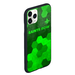Чехол для iPhone 11 Pro Max матовый Saints Row - green gradient посередине - фото 2
