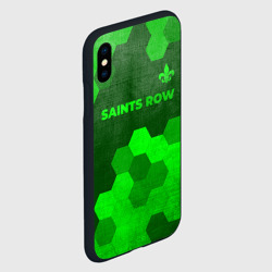 Чехол для iPhone XS Max матовый Saints Row - green gradient посередине - фото 2