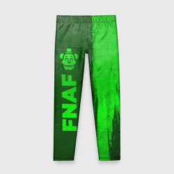 Детские леггинсы 3D FNAF - green gradient по-вертикали