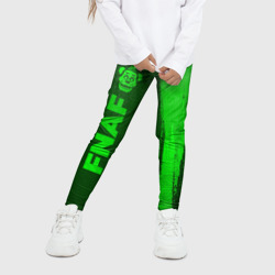 Детские леггинсы 3D FNAF - green gradient по-вертикали - фото 2