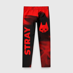 Детские леггинсы 3D Stray - red gradient вертикально
