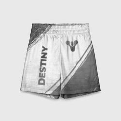Детские спортивные шорты 3D Destiny - white gradient вертикально