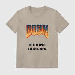 Мужская футболка хлопок Играл в детстве Doom