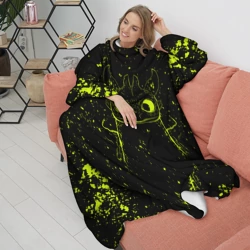 Плед с рукавами Беззубик - яркий зеленый - фото 2