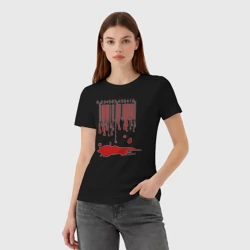 Женская футболка хлопок Кровавый штрихкод - фото 2