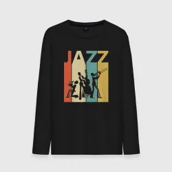 Мужской лонгслив хлопок Music jazz band