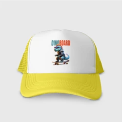 Кепка тракер с сеткой Cyber Dino is a cool skateboarder