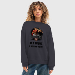 Женский свитшот oversize без начеса хлопок Играл в детстве Unreal Tournament - фото 2