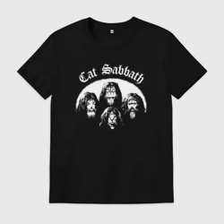 Мужская футболка хлопок Black Sabbath с котами