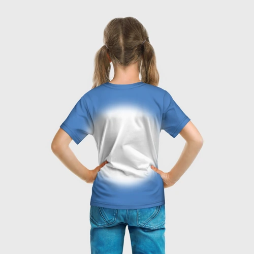 Детская футболка 3D с принтом Squirrel is a cool skateboarder - ai art fantasy, вид сзади #2