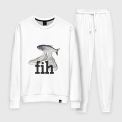 Женский костюм хлопок Fih - мем с рыбой в кедах