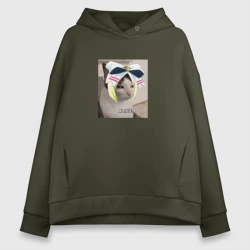 Женское худи Oversize хлопок Становясь волшебницей Алиса