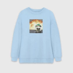 Женский свитшот oversize без начеса хлопок Cтановясь волшебницей Леопард