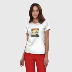 Женская пижама с белой футболкой хлопок Cтановясь волшебницей Леопард - фото 2