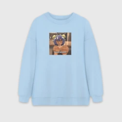 Женский свитшот oversize без начеса хлопок Становясь волшебницей Бейсэр