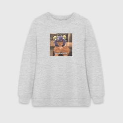 Женский свитшот oversize без начеса хлопок Становясь волшебницей Бейсэр