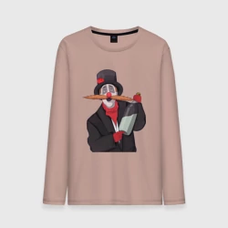 Мужской лонгслив хлопок Настоящий колдун - прикол из Деревня Дураков