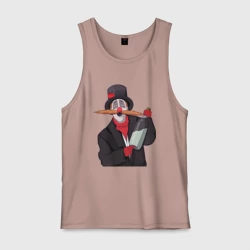 Мужская майка хлопок Настоящий колдун - прикол из Деревня Дураков