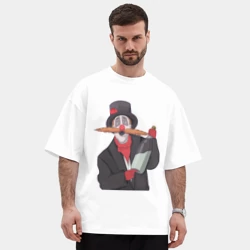 Мужская футболка Oversize хлопок premium Настоящий колдун - прикол из Деревня Дураков - фото 2