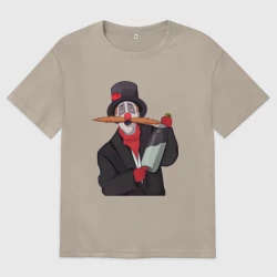 Мужская футболка хлопок Oversize Настоящий колдун - прикол из Деревня Дураков