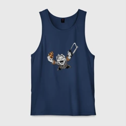 Мужская майка хлопок Командор с гранатой и пилой из Каламбур: Крутое Пике